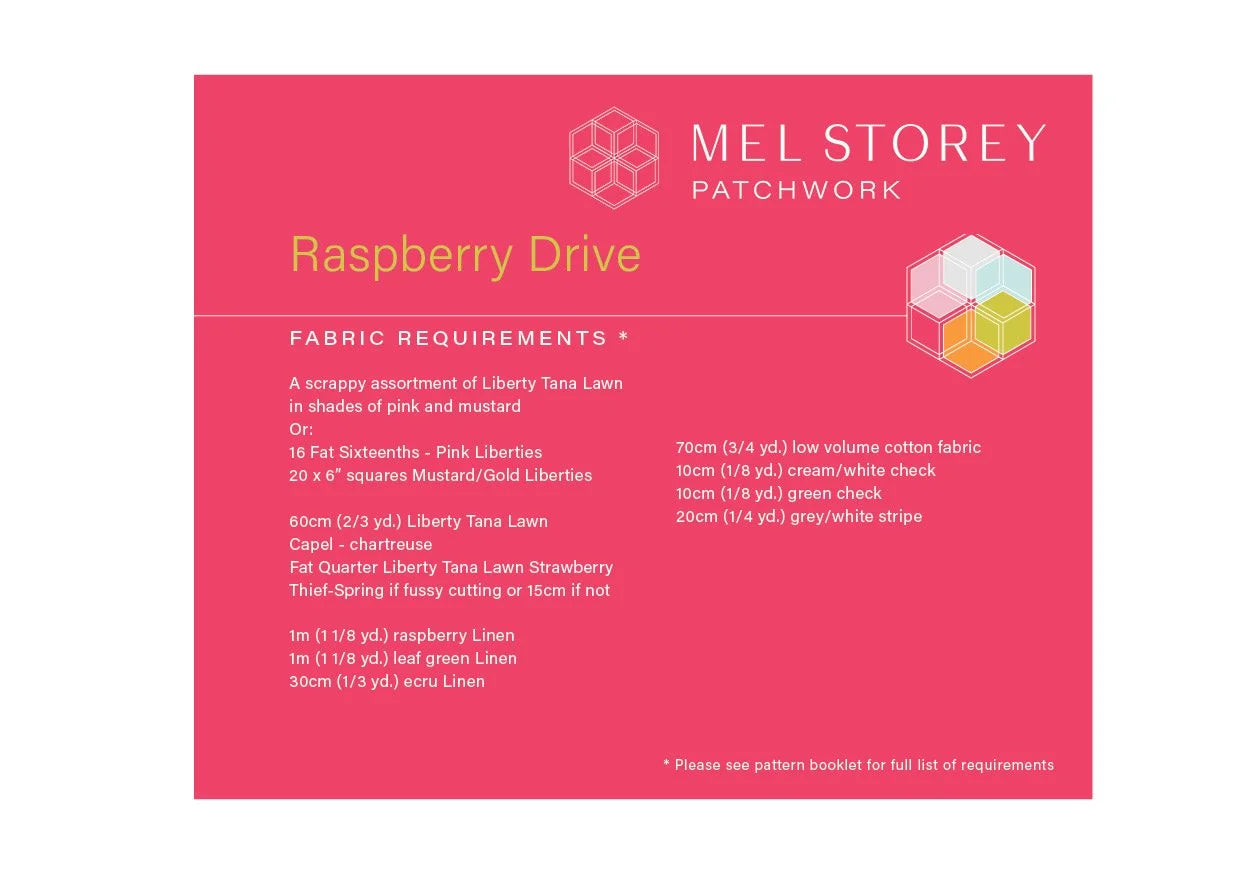 Mel's Raspberry Patch Raspberry Drive Quilt Pattern and Template Set – Mel Storey Patchwork