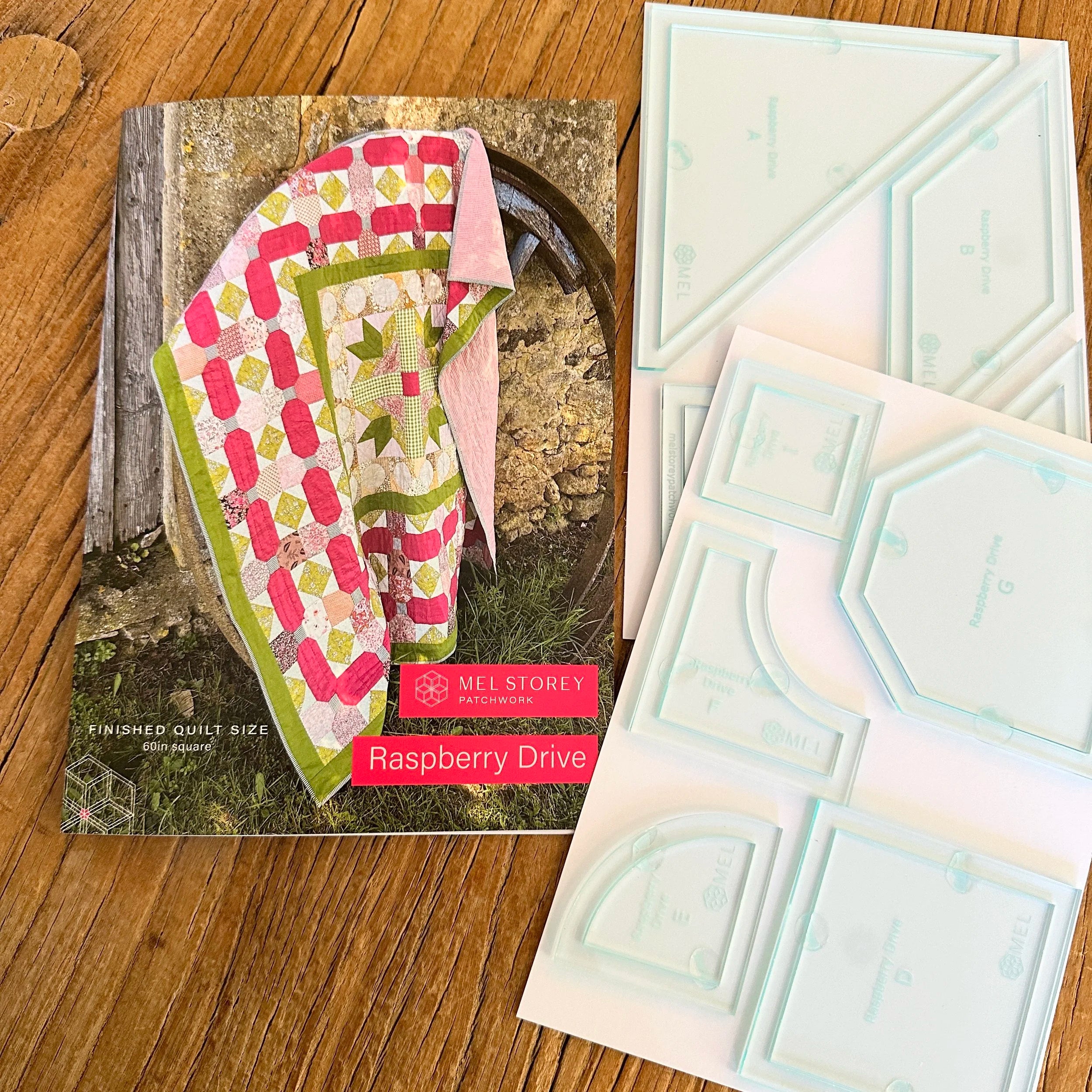 Raspberry Tea Quilt Pattern Raspberry Drive Quilt Pattern and Template Set – Mel Storey Patchwork