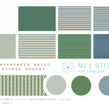 The Weekender Quilt Kit - Heritage Greens